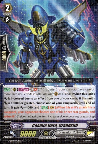 Cosmic hero grandsub rare - cosmic,