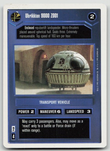 Star wars ccg ubrikkian 9000 - wars,